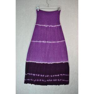 Lucky Brand Women's Medium/Large Purple Tie Dye Maxi Dress Swimsuit Cover Up
